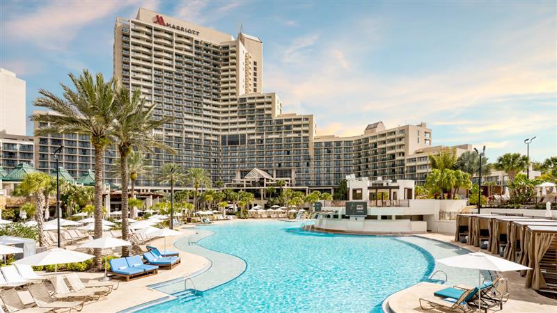 View of Orlando World Center from the Hotel Pool